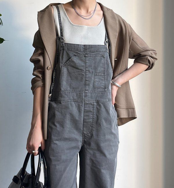  「ストレッチツイルピグメント加工オールインワン」|ワンピース|