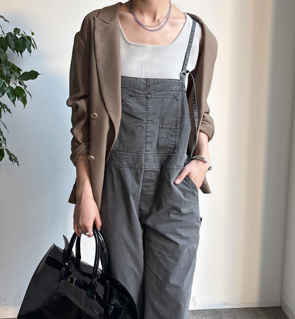  「ストレッチツイルピグメント加工オールインワン」|ワンピース|