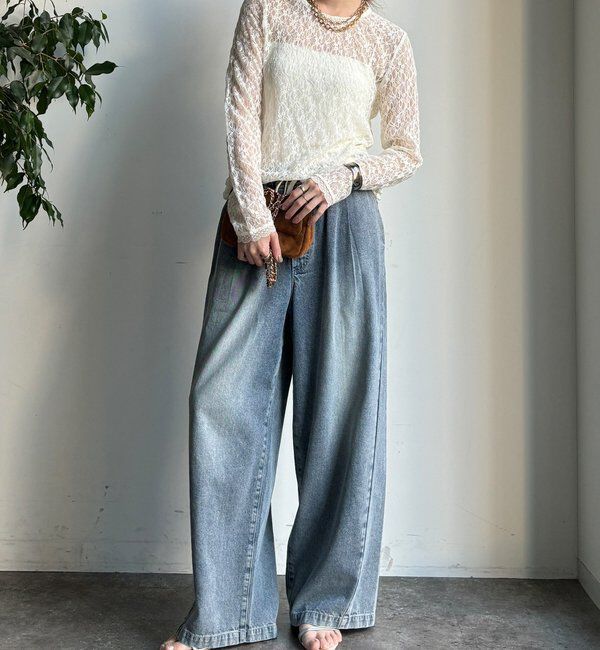  「【WEB限定】レースサイドタックプルオーバー」|Tシャツ・カットソー|