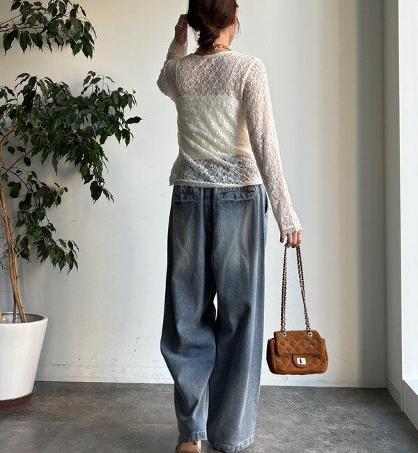  「【WEB限定】レースサイドタックプルオーバー」|Tシャツ・カットソー|