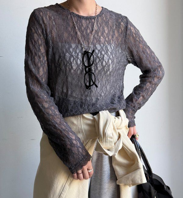  「【WEB限定】レースサイドタックプルオーバー」|Tシャツ・カットソー|