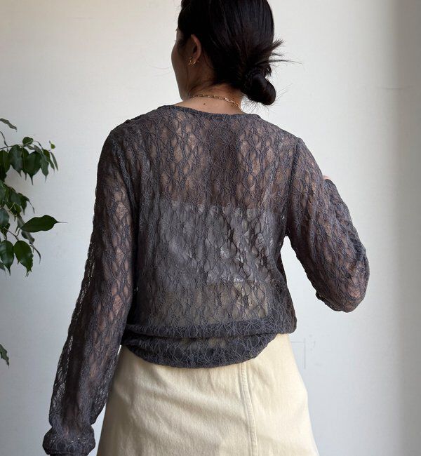  「【WEB限定】レースサイドタックプルオーバー」|Tシャツ・カットソー|