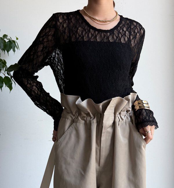  「【WEB限定】レースサイドタックプルオーバー」|Tシャツ・カットソー|