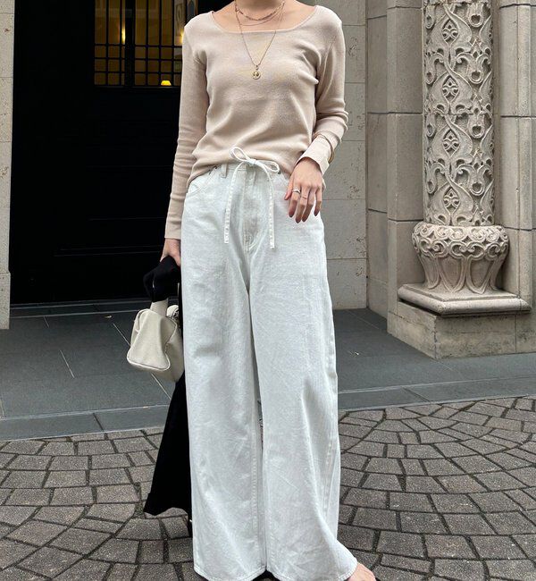  「【REI企画カラーあり】スクエアニットロングスリーブプルオーバー」|ニット・セーター|