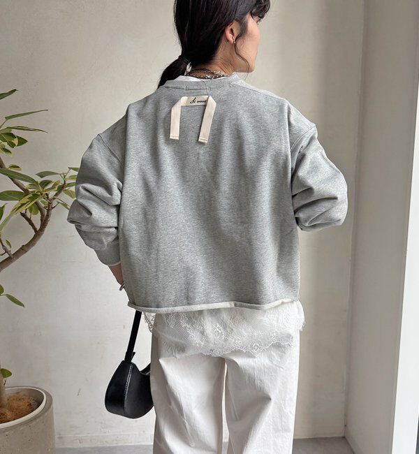  「【WEB限定】Vネック裏毛&times;レースロンTEEセット」|Tシャツ・カットソー|