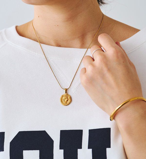  「【R.good(アールドットグッド)】コインショートネックレス」|リング|