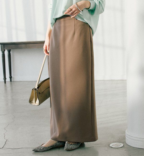  「【ストレスフリー/シーズンレス】ストレッチダンボールIラインスカート」|スカート|