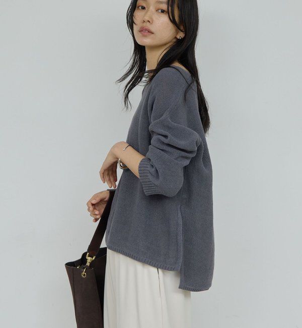  「【手洗い可】コットンメッシュプルオーバー」|ニット・セーター|