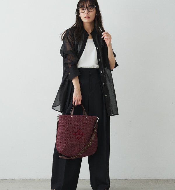  「《WEB限定》スリム2WAYトートバッグ <ナイロンラフィア>」|トートバッグ|