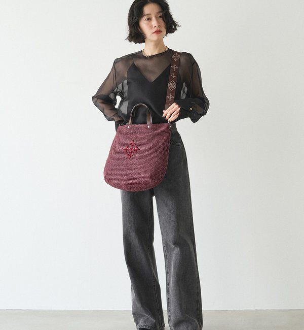  「《WEB限定》スリム2WAYトートバッグ <ナイロンラフィア>」|トートバッグ|