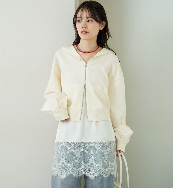  「ラインストーンフーディーニット」|パーカー|