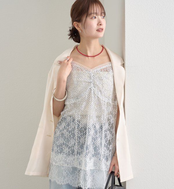  「ドットレースキャミチュニック」|シャツ・ブラウス|