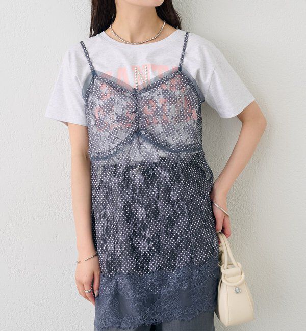  「ドットレースキャミチュニック」|シャツ・ブラウス|