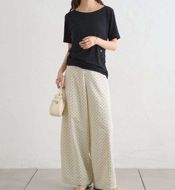  「サイドギャザーシアーTシャツ」|Tシャツ・カットソー|