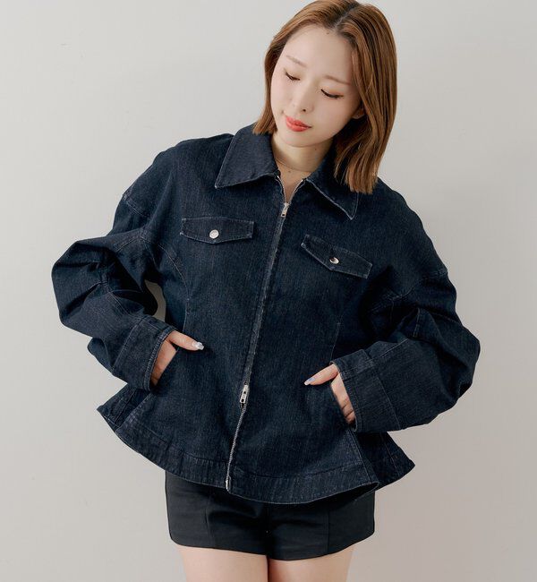  「【SALON by Chico】デニムペプラムジャケット」|その他|