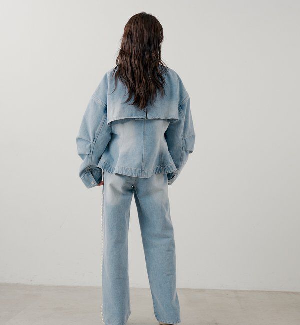  「【SALON by Chico】デニムペプラムジャケット」|その他|