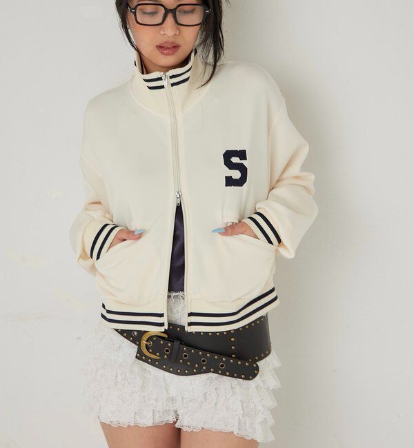  「Sロゴコンパクトトラックジャケット」|ブルゾン・スタジャン|