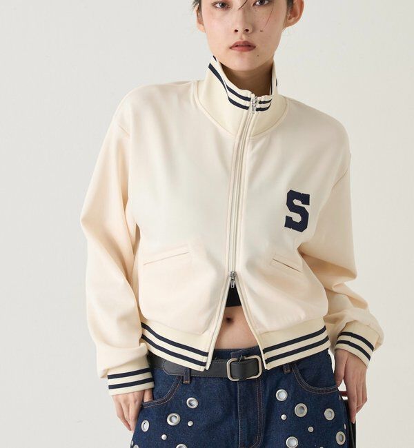  「Sロゴコンパクトトラックジャケット」|ブルゾン・スタジャン|