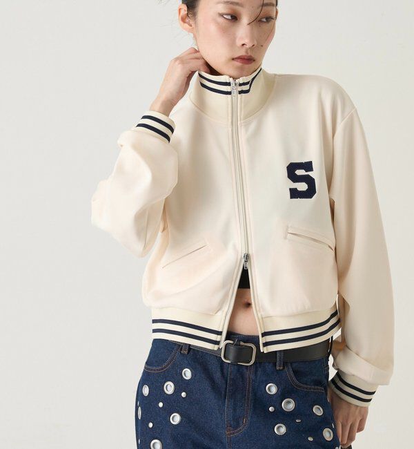  「Sロゴコンパクトトラックジャケット」|ブルゾン・スタジャン|