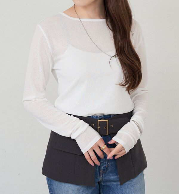  「シアーロングスリーブTee」|Tシャツ・カットソー|