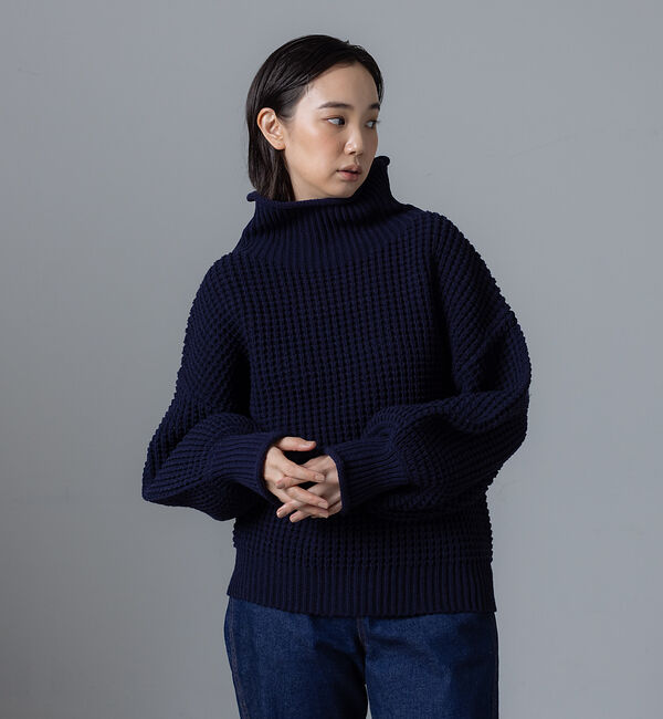 collex「ワッフルタートルニットプルオーバー」|ニット・セーター|
