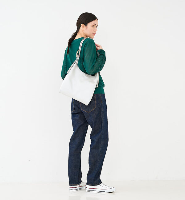 collex「【WEB限定】【BEAURE/ヴュレ】カウレザー トライアングル トートバッグ」|ショルダー・メッセンジャー|