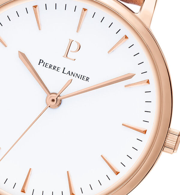 Rouge vif「【PIERRE LANNIER】symphonyレザーベルト P090G」|腕時計|