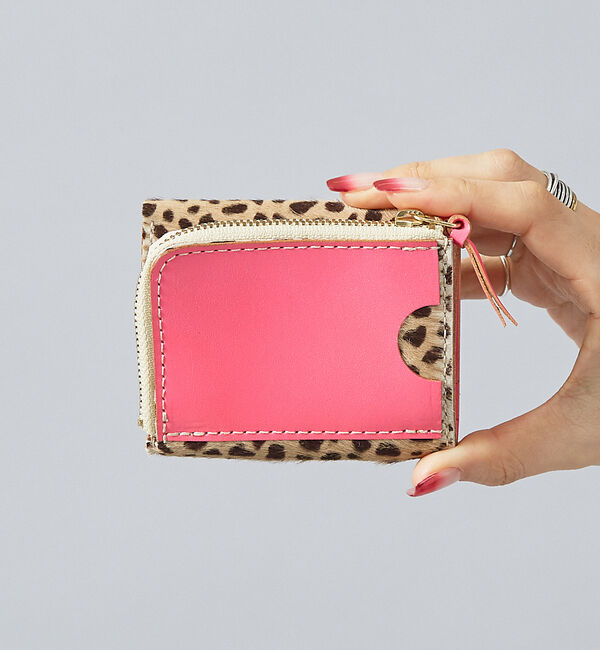 Rouge vif「【MASTER & CO】ミニウォレット / 三つ折り財布 / ハラコ&times; 牛革」|財布|ピンク