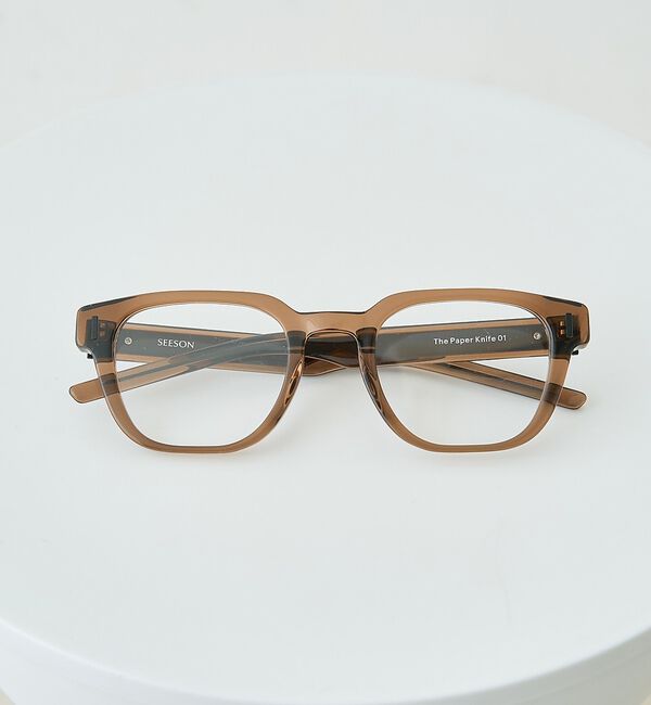 Rouge vif「【SEESON／シーズン】THE PAPER KNIFE 01 スクエアフレーム」|メガネ|ブラウン