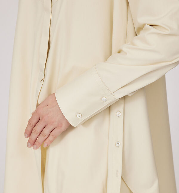 qualite「サイドボタンドレープブラウス」|シャツ・ブラウス|