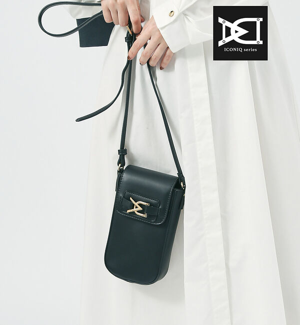 AU BANNISTER「【アイコニックシリーズ】スマホマルチショルダー」|ショルダー・メッセンジャー|ブラック