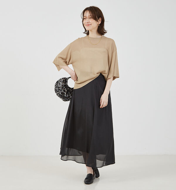 abahouse mavie「シアーフレアースカート」|スカート|