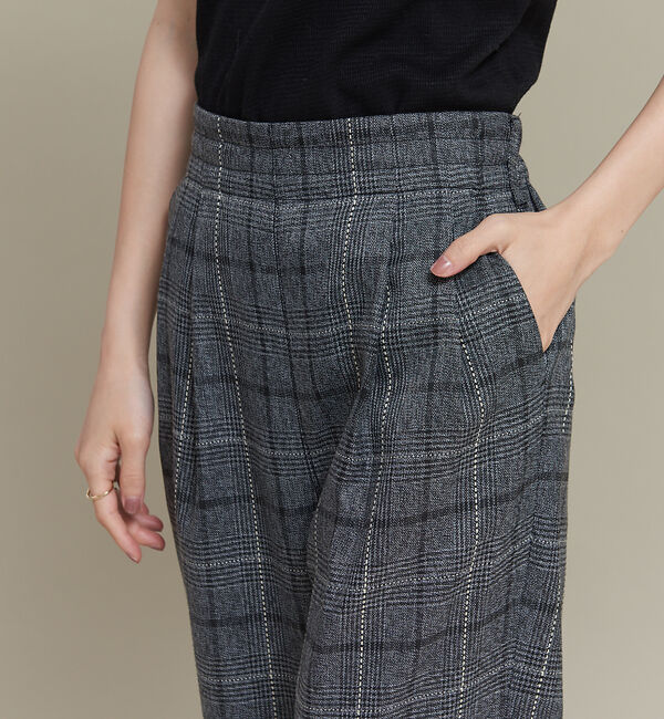 NOMINE「【セットアップ可能】チェックタックパンツ」|スラックス|