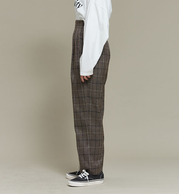 NOMINE「【セットアップ可能】チェックタックパンツ」|スラックス|