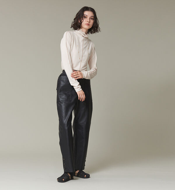 NOMINE「フェイクレザーベイカーパンツ」|カーゴ|