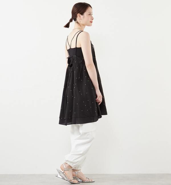 SOFFITTO「ドット刺繍キャミワンピース」|ワンピース|