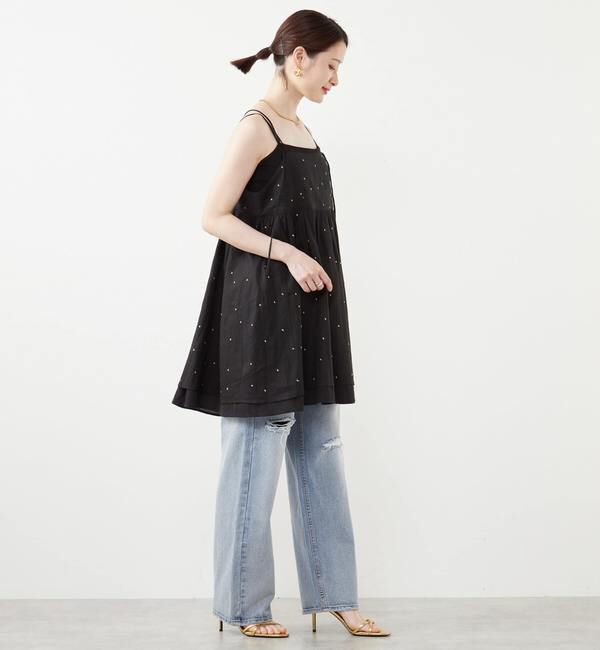 SOFFITTO「ドット刺繍キャミワンピース」|ワンピース|