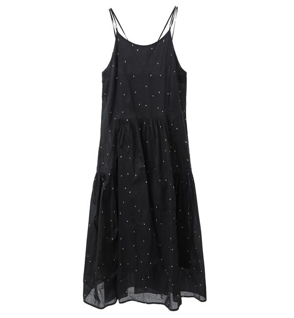 Soffitto「インド綿ドット刺繍キャミティアードワンピース」|ワンピース|