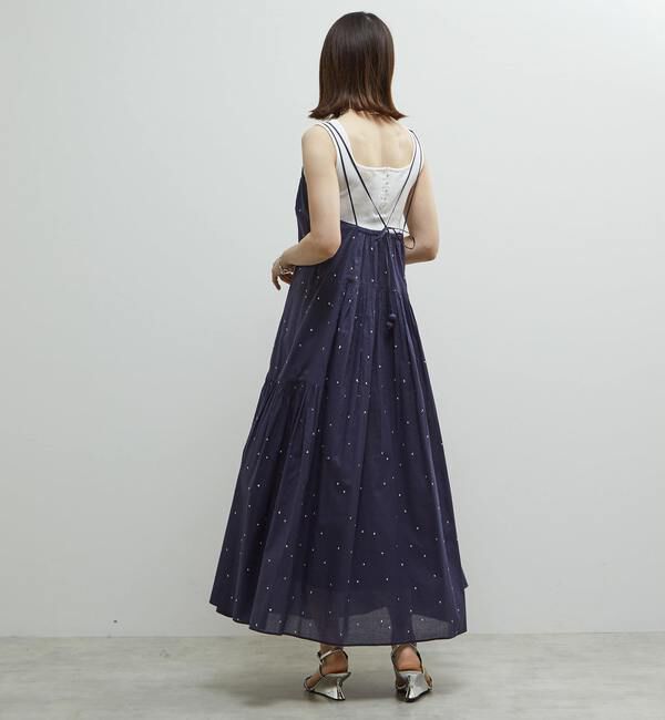 Soffitto「インド綿ドット刺繍キャミティアードワンピース」|ワンピース|