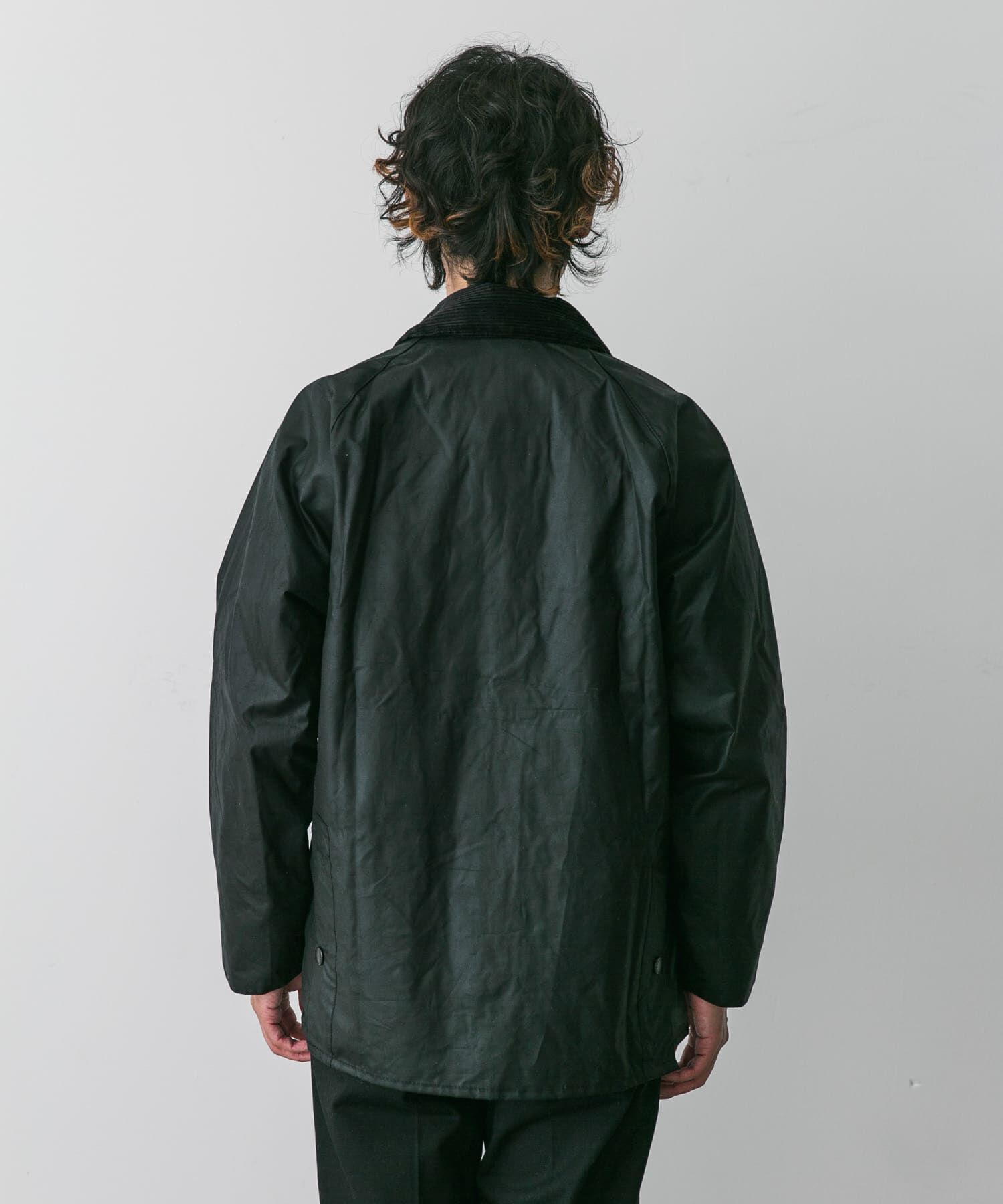 URBAN RESEARCH DOORS「Barbour　BEDALE WAX JACKET」|ノーカラーコート|