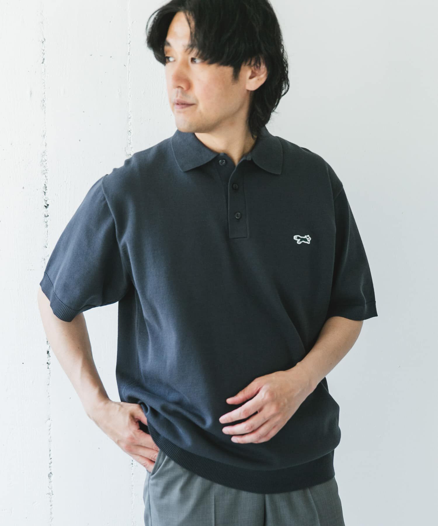 URBAN RESEARCH DOORS「『XLサイズ/WEB限定』『別注』PENNEYS&times;DOORS　THE FOX ハイゲージ ニットポロ」|ポロシャツ|