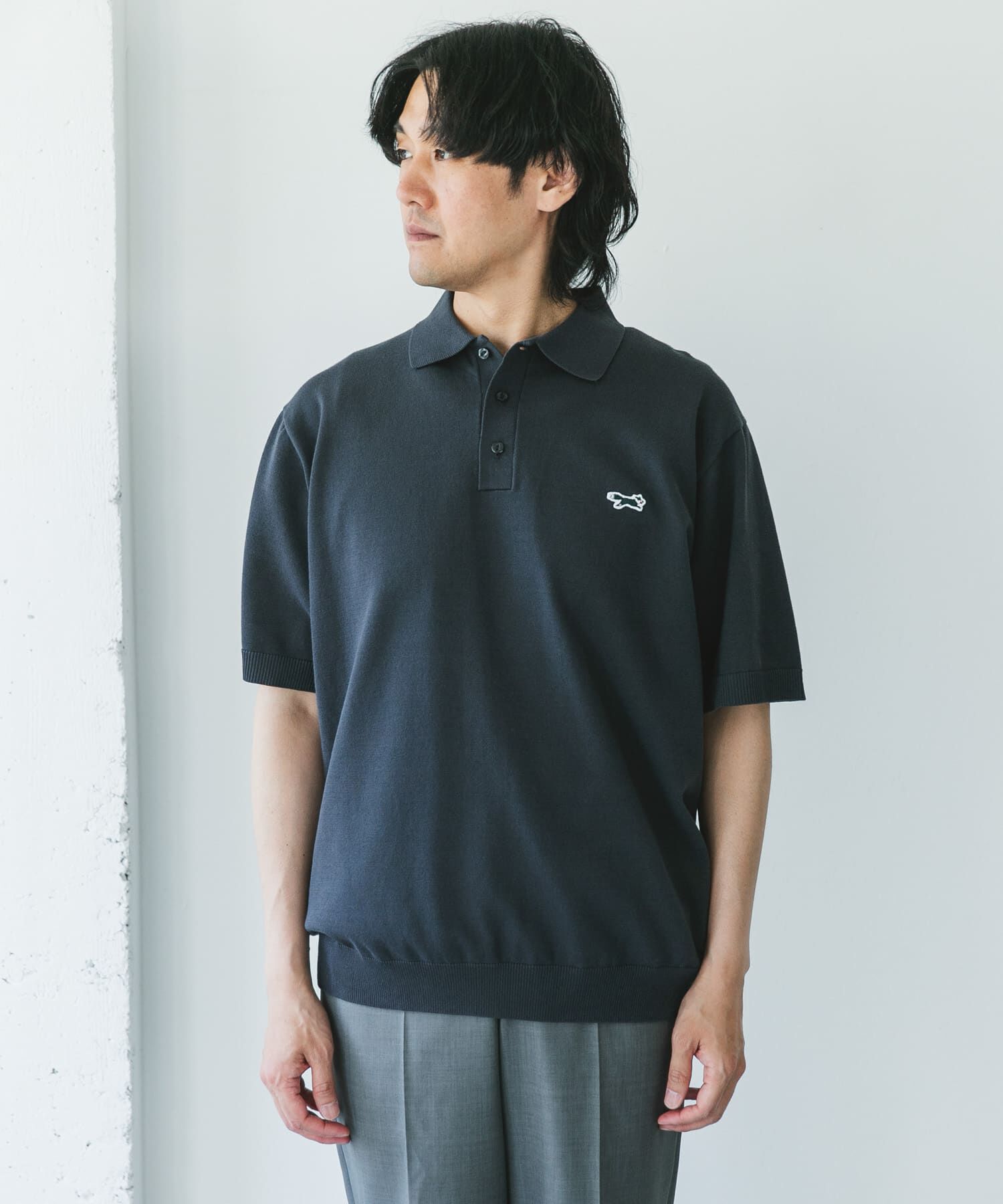 URBAN RESEARCH DOORS「『XLサイズ/WEB限定』『別注』PENNEYS&times;DOORS　THE FOX ハイゲージ ニットポロ」|ポロシャツ|