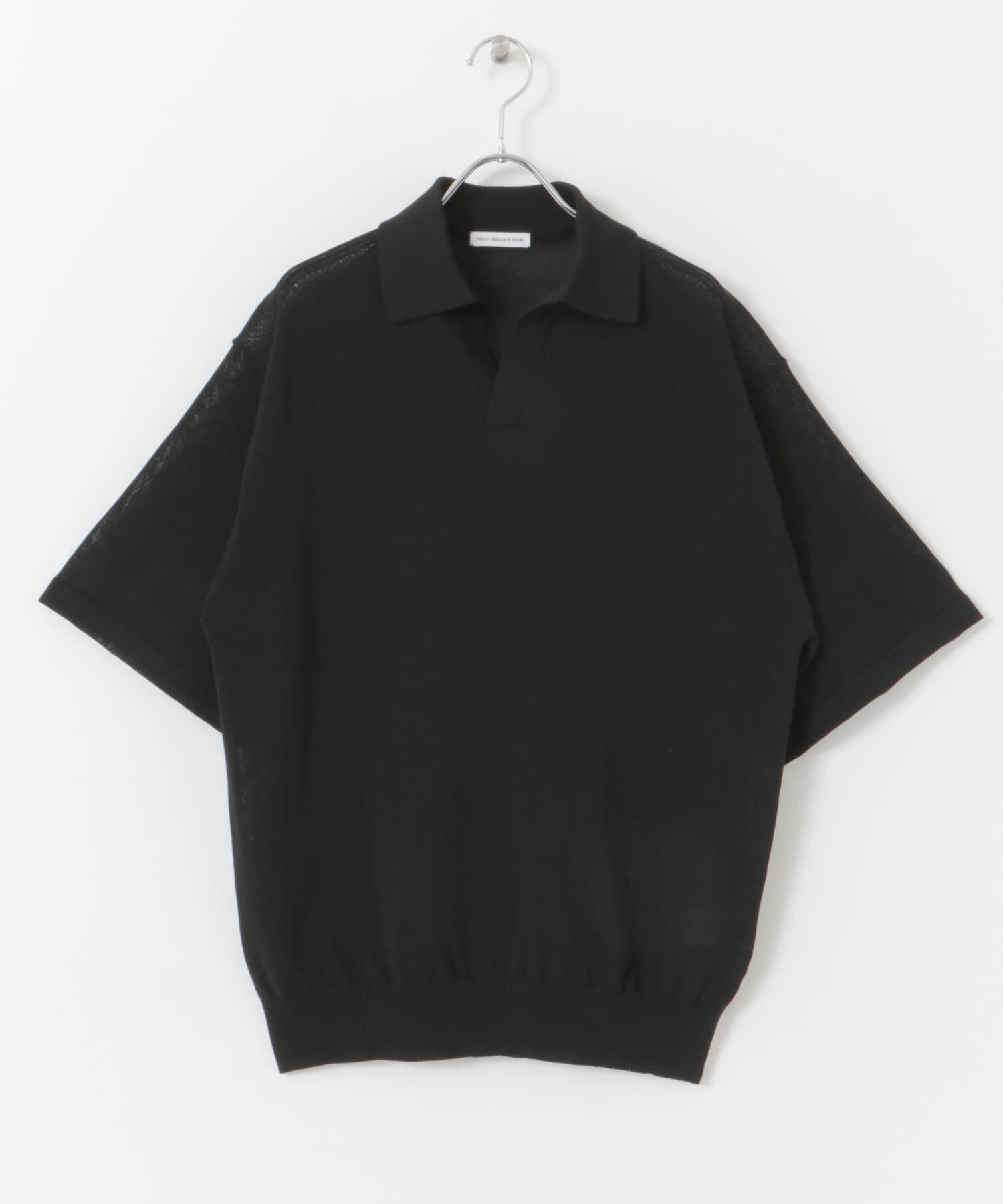 URBAN RESEARCH DOORS「リネン混ハイゲージ スキッパーニットポロシャツ」|ポロシャツ|