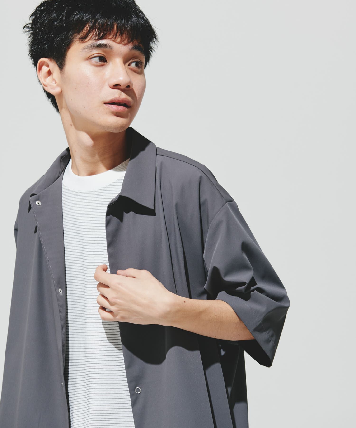 URBAN RESEARCH DOORS「『仁村紗和さん着用』『UR TECH』サマシェア シャツカーディガン」|シャツ・ブラウス|