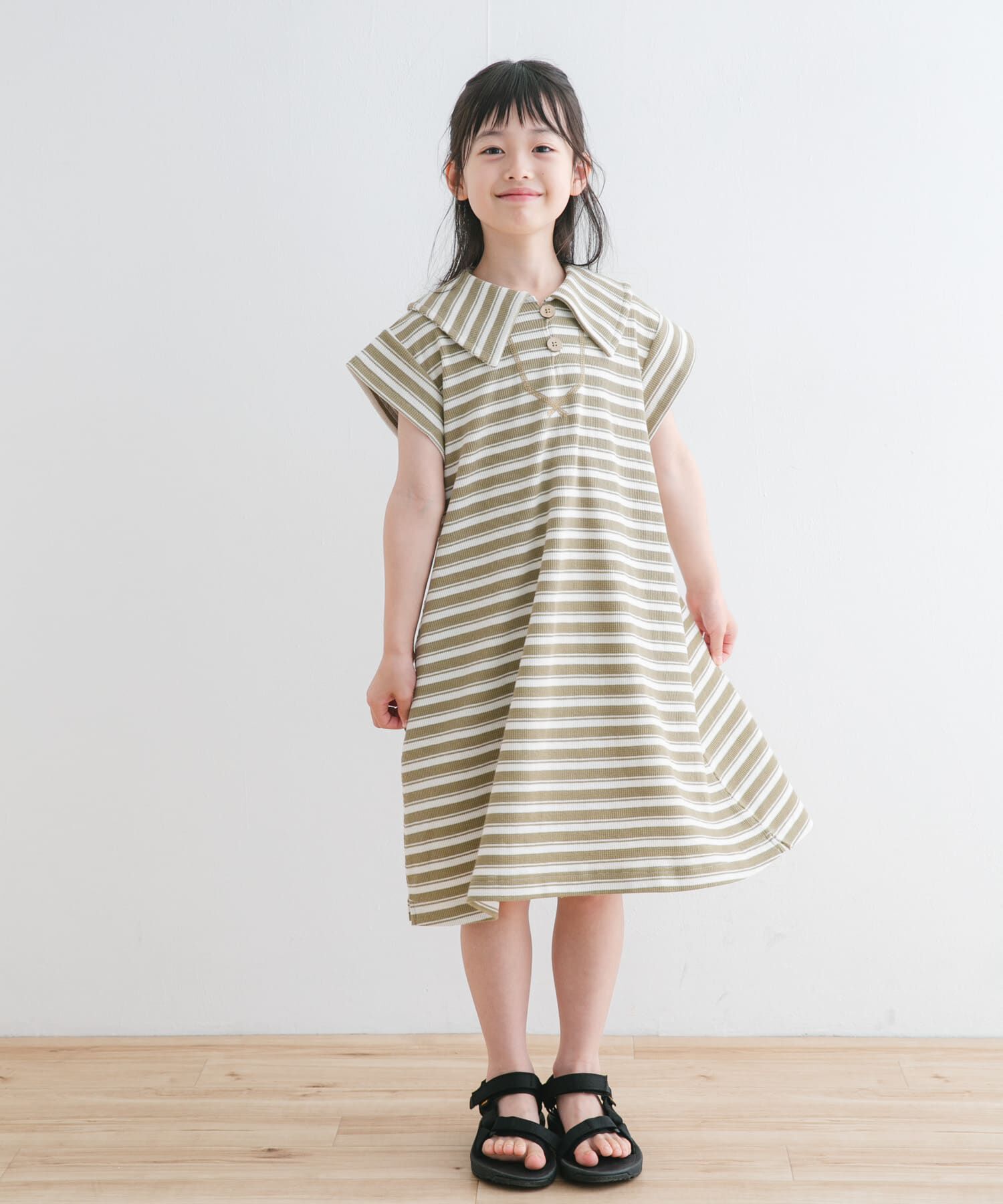 URBAN RESEARCH DOORS「『WEB/一部店舗限定サイズ』セーラーカラーカットワンピース(KIDS)」|ワンピース|
