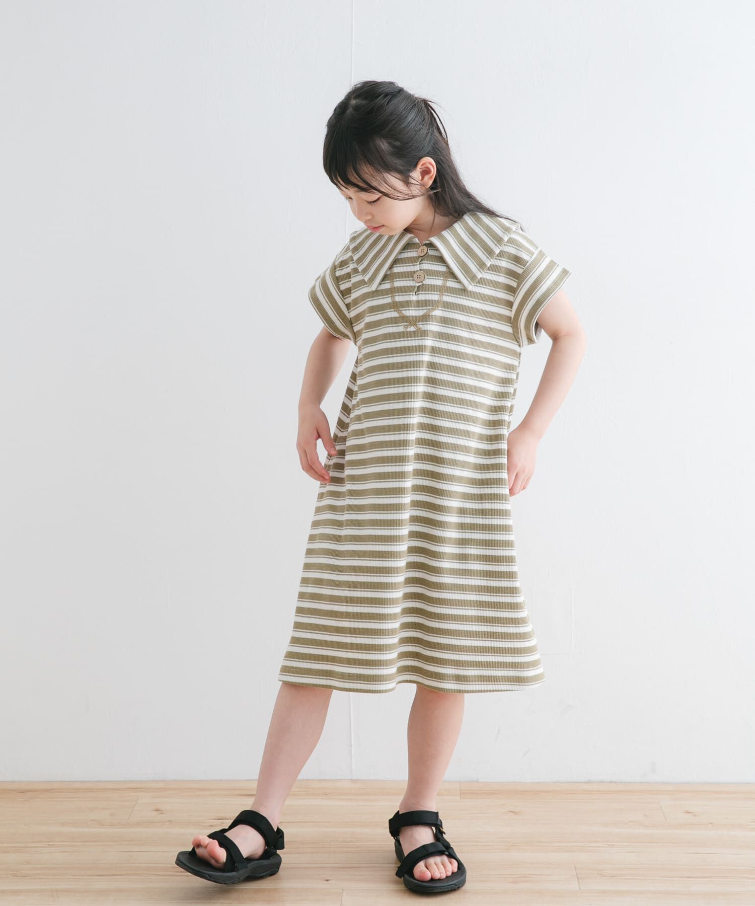 URBAN RESEARCH DOORS「『WEB/一部店舗限定サイズ』セーラーカラーカットワンピース(KIDS)」|ワンピース|