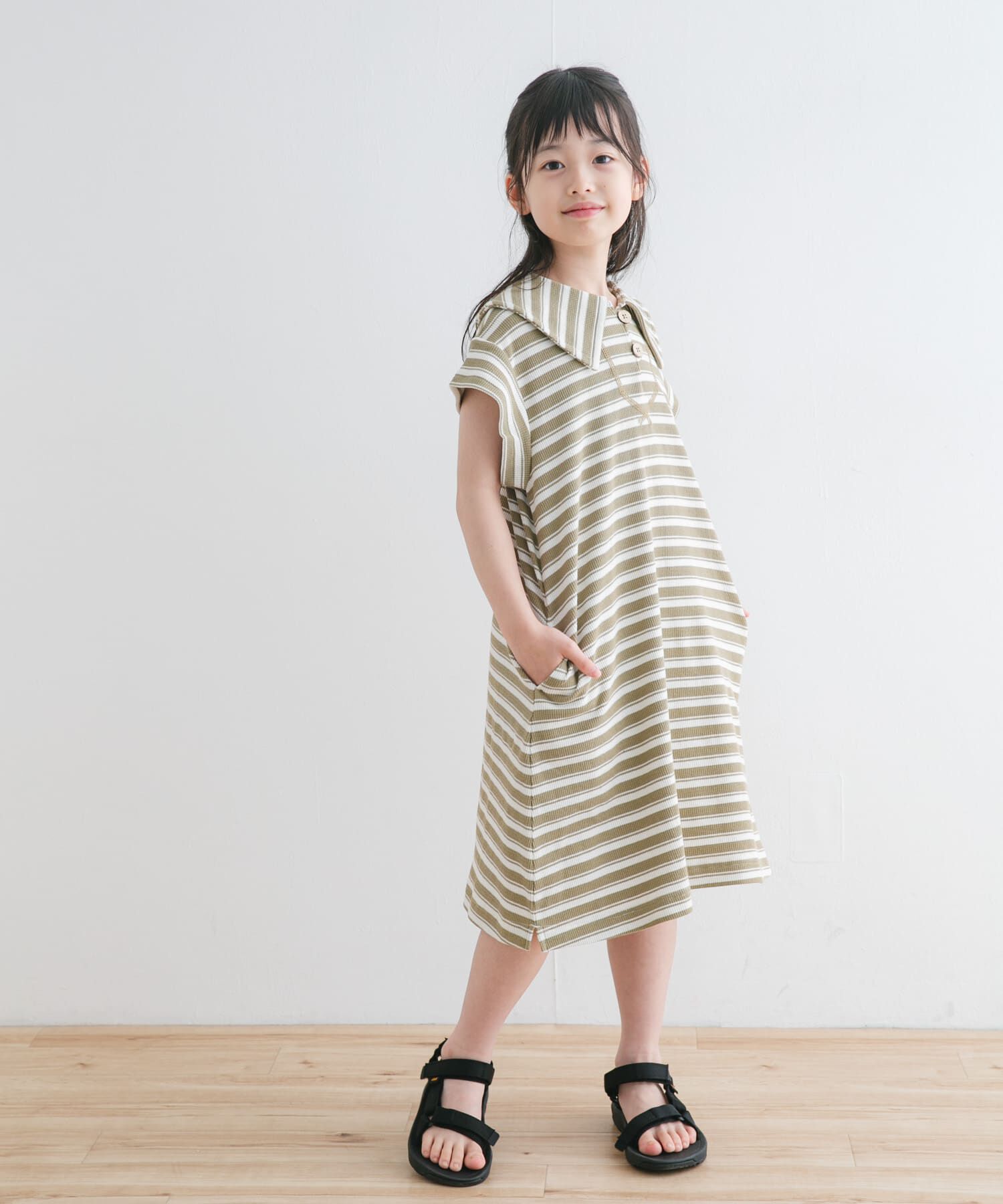 URBAN RESEARCH DOORS「『WEB/一部店舗限定サイズ』セーラーカラーカットワンピース(KIDS)」|ワンピース|