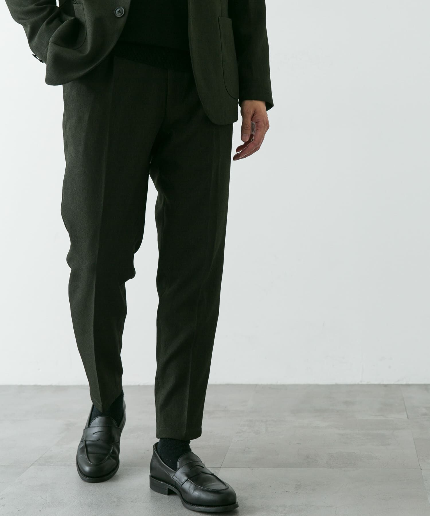 URBAN RESEARCH DOORS「LIFE STYLE TAILOR　ブラッシュドウールライクストレッチパンツ」|スラックス|