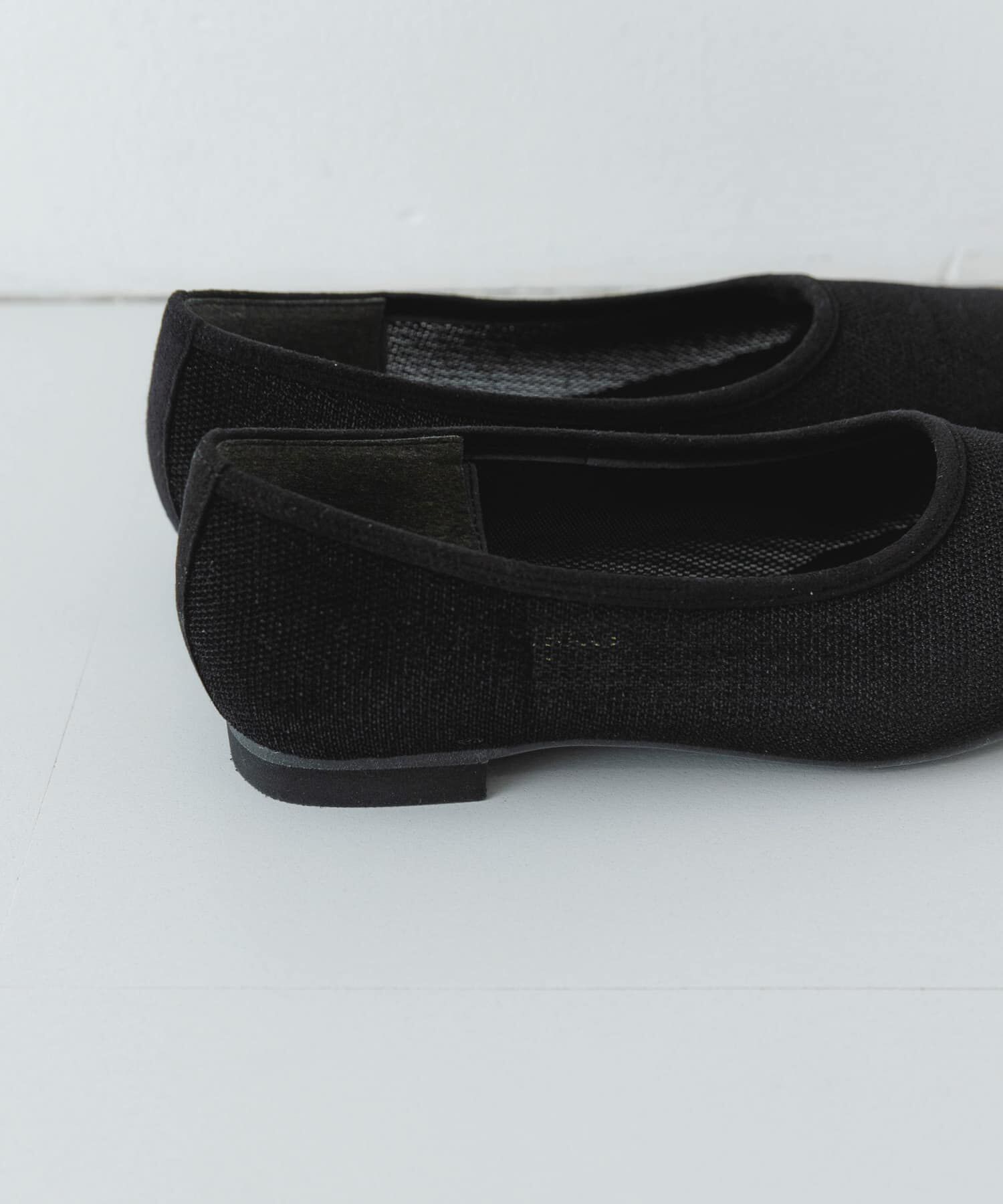 RODE SKO「『MADE IN JAPAN』スクエアベロアメッシュフラット」|バレエシューズ|