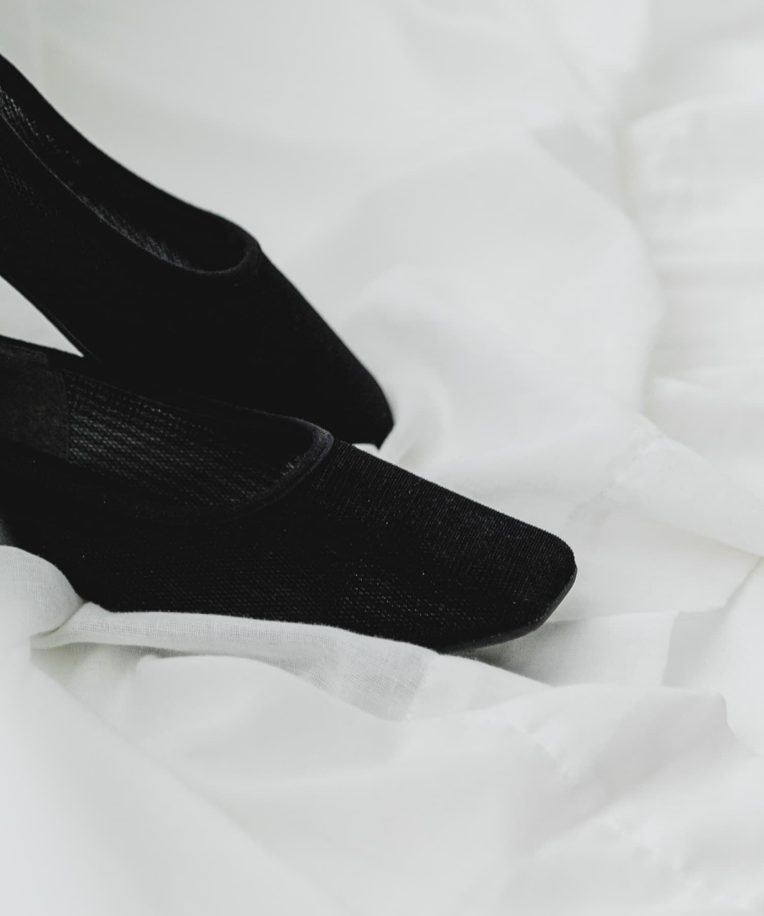 RODE SKO「『MADE IN JAPAN』スクエアベロアメッシュフラット」|バレエシューズ|